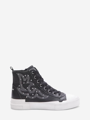 ASH Gaudi Høje Sneakers Dame Sort | EYUP-86790