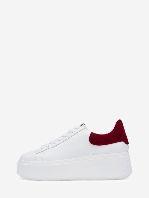 ASH Moby Lave Sneakers Dame Hvide Rød | AYZN-81495