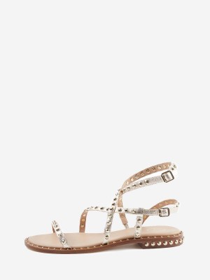 ASH Petra Flade Sandaler Dame Lyseguld | LQBX-07318