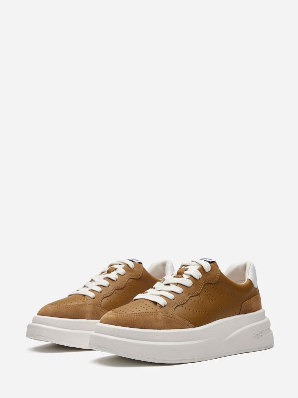 ASH Impuls Lave Sneakers Dame Brune Hvide | CLVA-56123