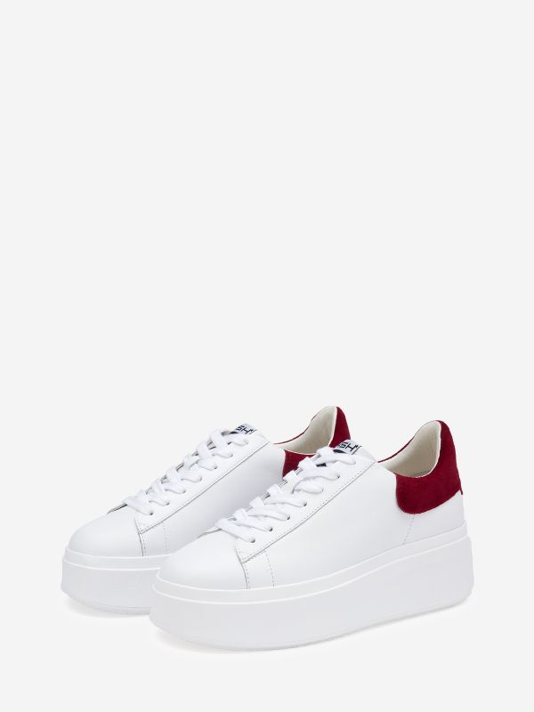 ASH Moby Lave Sneakers Dame Hvide Rød | AYZN-81495