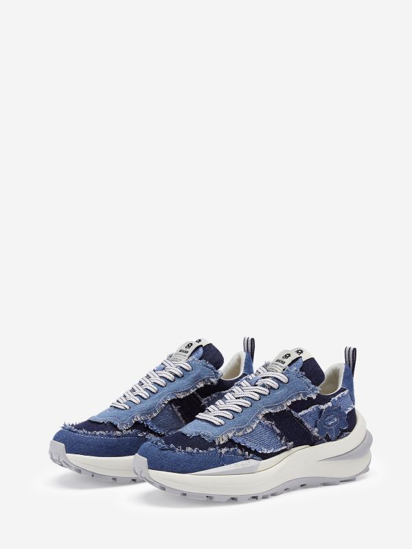 ASH Spider 620 Denim Lave Sneakers Dame Lyseblå Mørkeblå Blå Blå | FAJV-62049